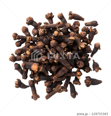 Cloves Aromatic Spice CloseUp On Transparent Background 129735365
