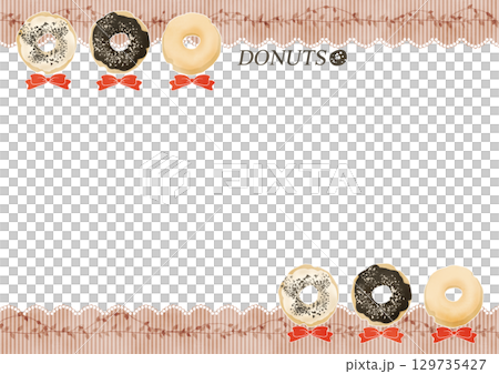 Donut and ribbon frame Donut and ribbon frame 129735427