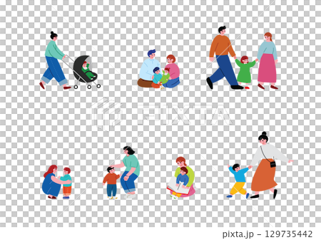 父母與孩子的插圖集 父母與孩子的插圖集 129735442