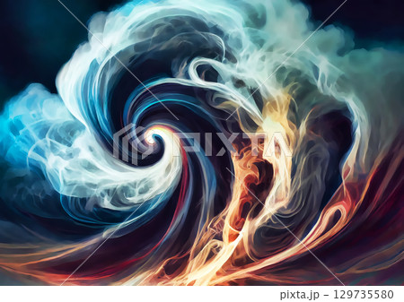 竜巻の3dイラスト 129735580