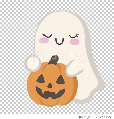 Halloween Cute ghost 129735599