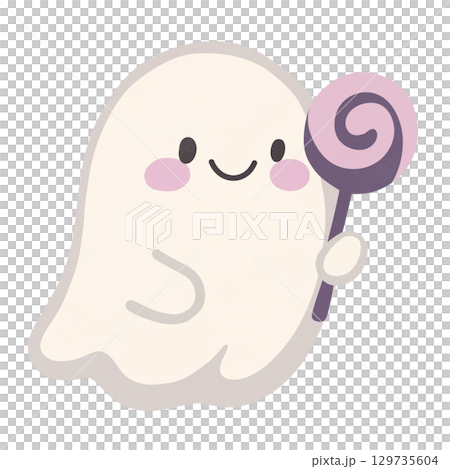 Halloween Cute ghost 129735604