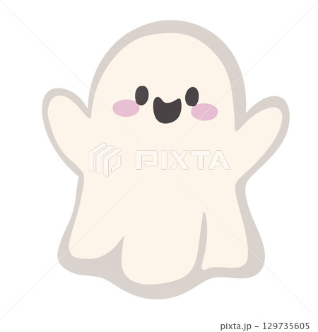 Halloween Cute ghost 129735605