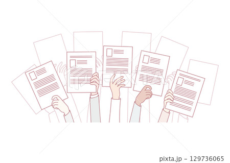 People hands holding CV apply for vacancy People hands holding CV apply for vacancy 129736065