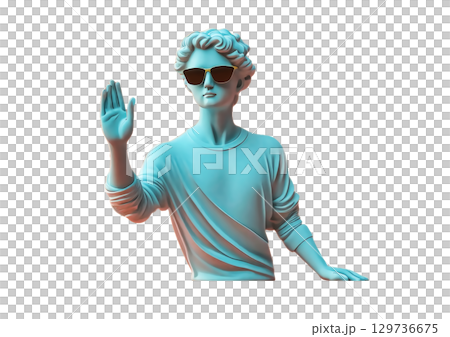 人體對姿勢反應的 3D 渲染 129736675