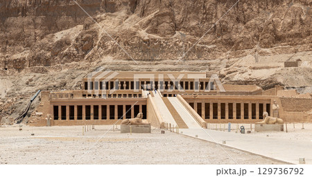 Mortuary Temple of Hatshepsut Carved into a Cliffside Mortuary Temple of Hatshepsut Carved into a Cliffside 129736792