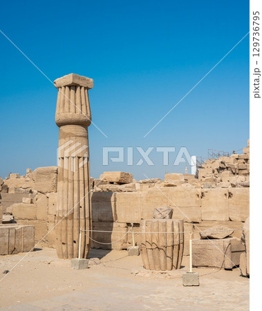 Ancient ruins of Karnak Temple in Luxor, Egypt 129736795
