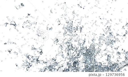 Water Splash Transparent Background with Droplets Water Splash Transparent Background with Droplets 129736956