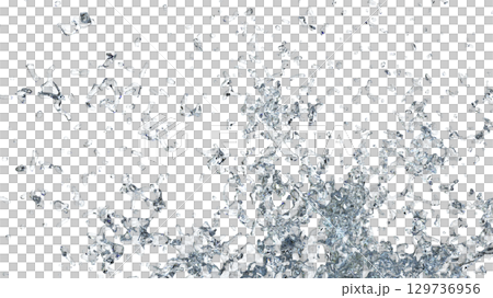 Water Splash Transparent Background with Droplets Water Splash Transparent Background with Droplets 129736956