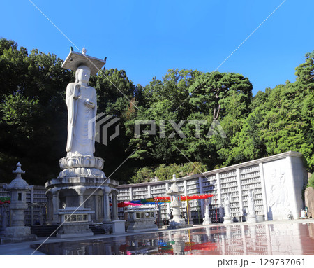 Maitreya Buddha statue at Bongeunsa temple, Samseong-dong, Gangnam-gu, Seoul, Republic of Korea. Stone Maitreya Buddha sculpture, Bongeunsa Temple During, Gangnam District of Seoul, South Korea Maitreya Buddha statue at Bongeunsa temple, Samseong-dong, Gangnam-gu, Seoul, Republic of Korea. Stone Maitreya Buddha sculpture, Bongeunsa Temple During, Gangnam District of Seoul, South Korea 129737061
