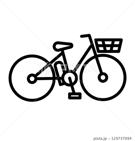 電動アシスト自転車のアイコン。 129737094