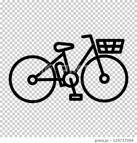 電動アシスト自転車のアイコン。 129737094