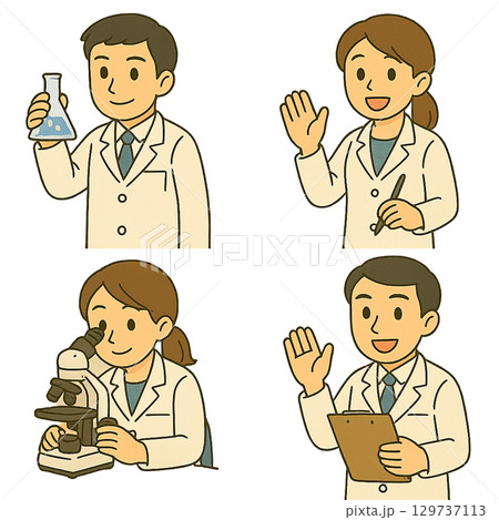 研究者のイラスト 129737113