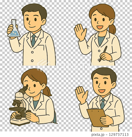研究者のイラスト 129737113