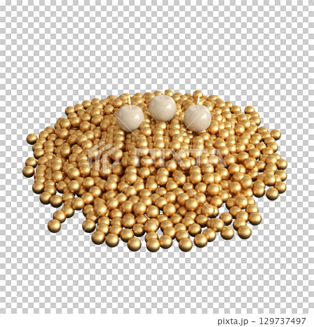 Christmas decorations, New Year's decor, isolate on a transparent background, 3D illustration, cg render Christmas decorations, New Year's decor, isolate on a transparent background, 3D illustration, cg render 129737497