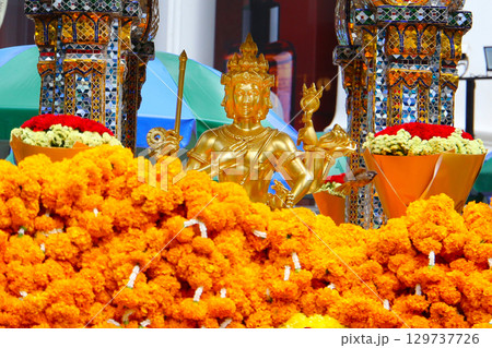 Erawan Shrine at Ratchaprasong, Bangkok, Thailand 129737726