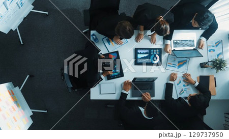 Top view of businesswoman bring statistic graph during meeting. Directorate. Top view of businesswoman bring statistic graph during meeting. Directorate. 129737950