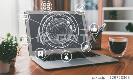 Blogging and content creation in digital communication Spire 129738368