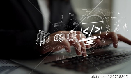Web Development Digital Coding Interface Muxer 129738845