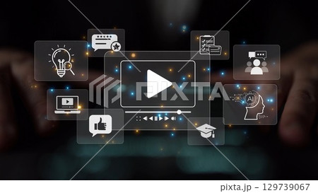 Video Marketing Strategy and Engagement Icons Muxer Video Marketing Strategy and Engagement Icons Muxer 129739067