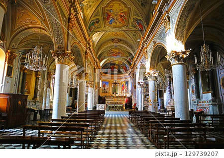 イタリア・ポルトフィーノ、聖マルティーノ教会 イタリア・ポルトフィーノ、聖マルティーノ教会 129739207