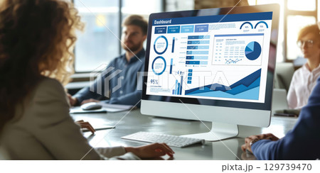 Business data dashboard provide business intelligence analytic brisk 129739470