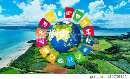 地球環境イメージ　SDGs　サステナブル 129739565