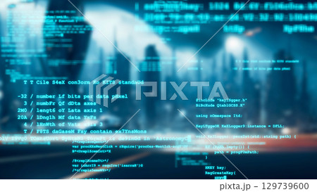 未来都市とデジタルデータ 129739600
