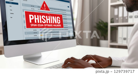 Cyber security software show alert of cyber attack for protection brisk 129739717