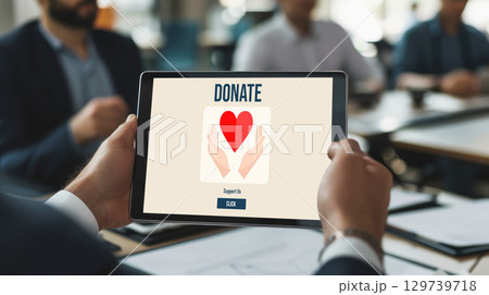 Online donation platform offer brisk money sending system 129739718