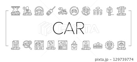 car dealership inventory icons set vector car dealership inventory icons set vector 129739774