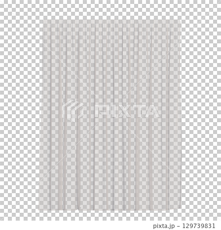 curtain isolated on a transparent background, interior decorations, 3D illustration, cg render 129739831