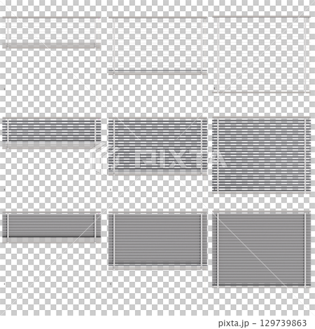 curtain isolated on a transparent background, interior decorations, 3D illustration, cg render curtain isolated on a transparent background, interior decorations, 3D illustration, cg render 129739863