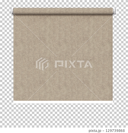 curtain isolated on a transparent background, interior decorations, 3D illustration, cg render 129739868