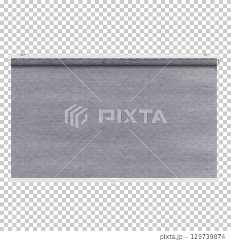 curtain isolated on a transparent background, interior decorations, 3D illustration, cg render 129739874