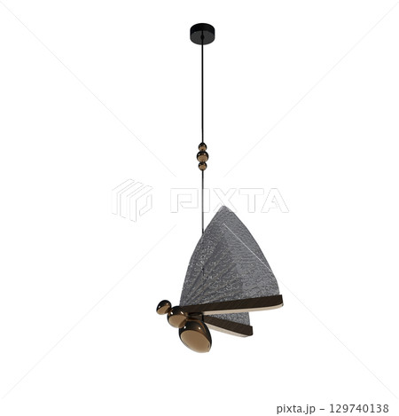 chandelier on the ceiling isolated on transparent background, hanging lamp, pendant light, 3D illustration, cg render chandelier on the ceiling isolated on transparent background, hanging lamp, pendant light, 3D illustration, cg render 129740138