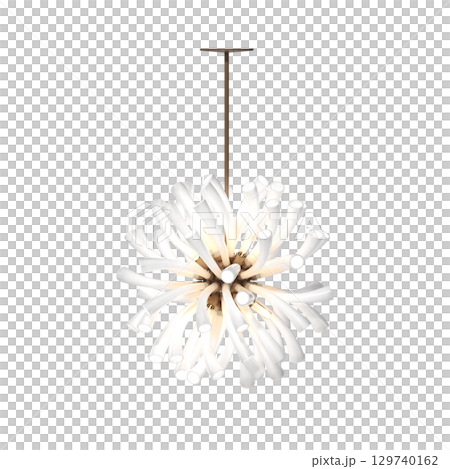 chandelier on the ceiling isolated on transparent background, hanging lamp, pendant light, 3D illustration, cg render chandelier on the ceiling isolated on transparent background, hanging lamp, pendant light, 3D illustration, cg render 129740162