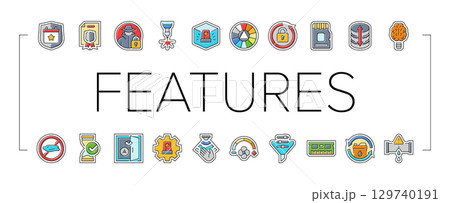 additional features product icons set vector additional features product icons set vector 129740191