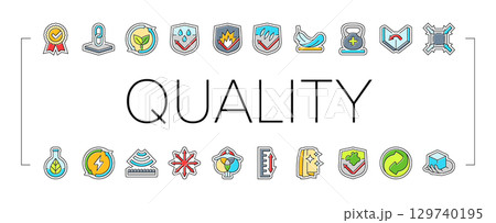 quality materials product icons set vector 129740195