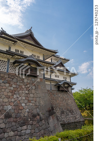 Kanazawa Castle and Moat in Japan on Summer Day Kanazawa Castle and Moat in Japan on Summer Day 129740253