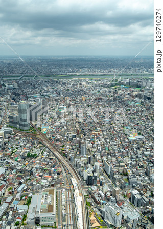 Aerial view of central Tokyo cityscape in Japan Aerial view of central Tokyo cityscape in Japan 129740274