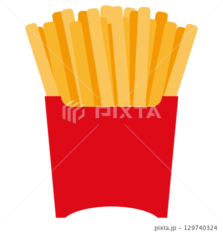 フライドポテトのイラスト フライドポテトのイラスト 129740324