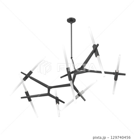 chandelier on the ceiling isolated on transparent background, hanging lamp, pendant light, 3D illustration, cg render chandelier on the ceiling isolated on transparent background, hanging lamp, pendant light, 3D illustration, cg render 129740456