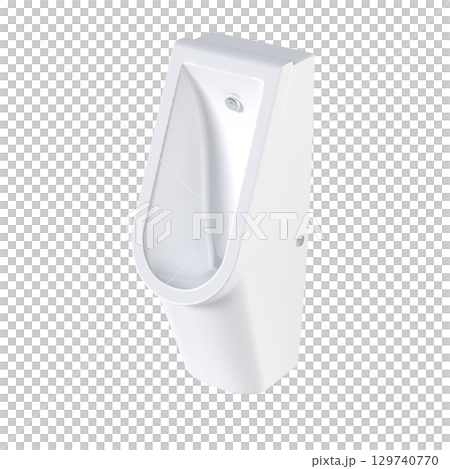 Lavatory pan isolated on a transparent background, bidet, 3D illustration, and CG render 129740770
