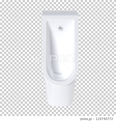 Lavatory pan isolated on a transparent background, bidet, 3D illustration, and CG render 129740772