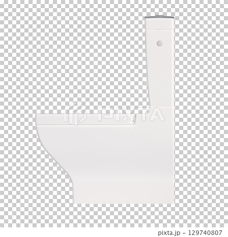 Lavatory pan isolated on a transparent background, bidet, 3D illustration, and CG render 129740807