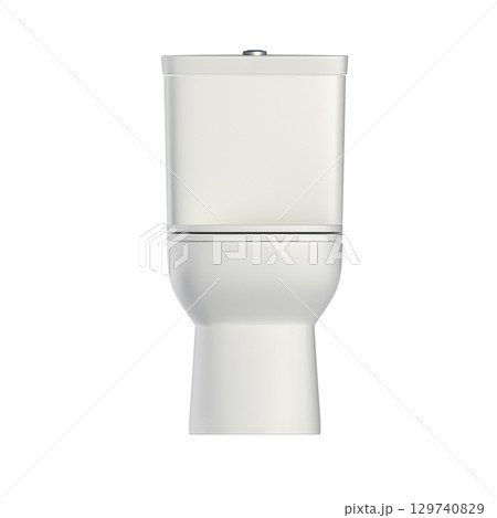 Lavatory pan isolated on a transparent background, bidet, 3D illustration, and CG render 129740829