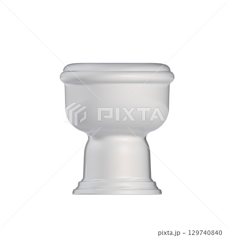 Lavatory pan isolated on a transparent background, bidet, 3D illustration, and CG render 129740840