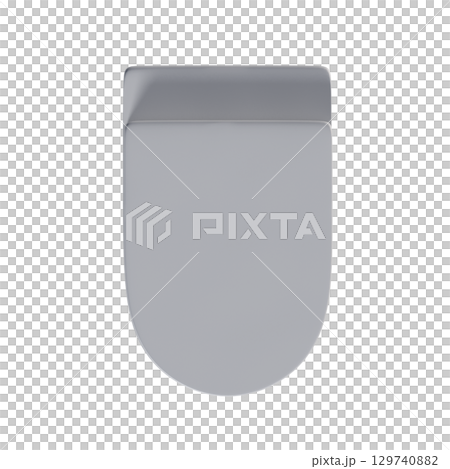 Lavatory pan isolated on a transparent background, bidet, 3D illustration, and CG render 129740882