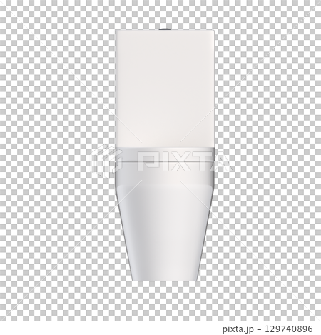 Lavatory pan isolated on a transparent background, bidet, 3D illustration, and CG render 129740896
